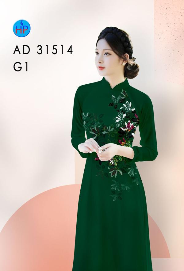 Vải Áo Dài Hoa In 3D AD 31514 17